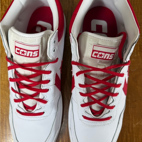 Converse CONS Fastbreak Pro Red and White High-Top Sneakers - Picture 5 of 11